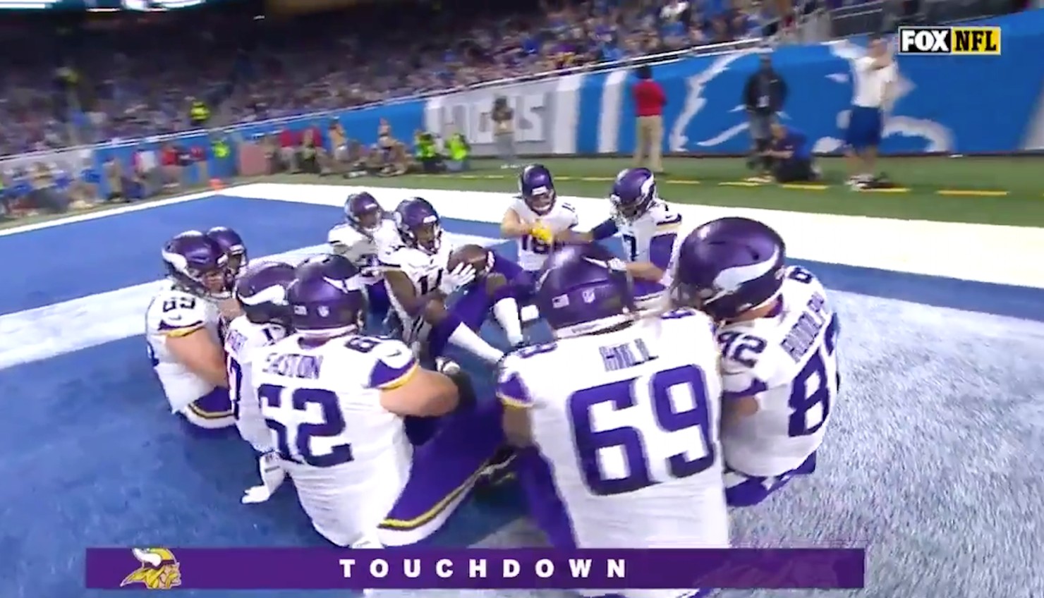 Case Keenum Touchdown w/ Thanksgiving Dinner Celebration!, Vikings vs.  Lions