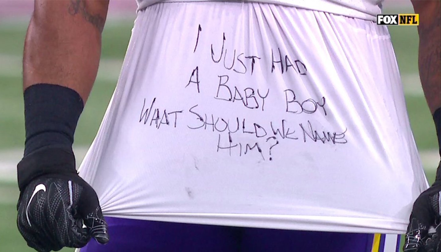 Vikings' Everson Griffen welcomes son No. 3, sack No. 12, shirt message No.  1 – Twin Cities