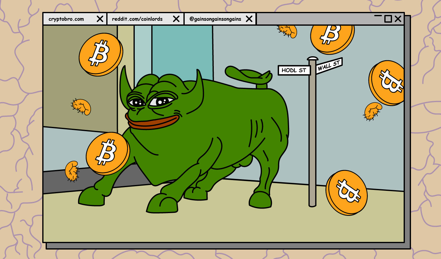 Wall Street Meets Pepe Cryptocurrency Is A Bro S World Vice - wall street meets pepe cryptocurrency is a bro s world