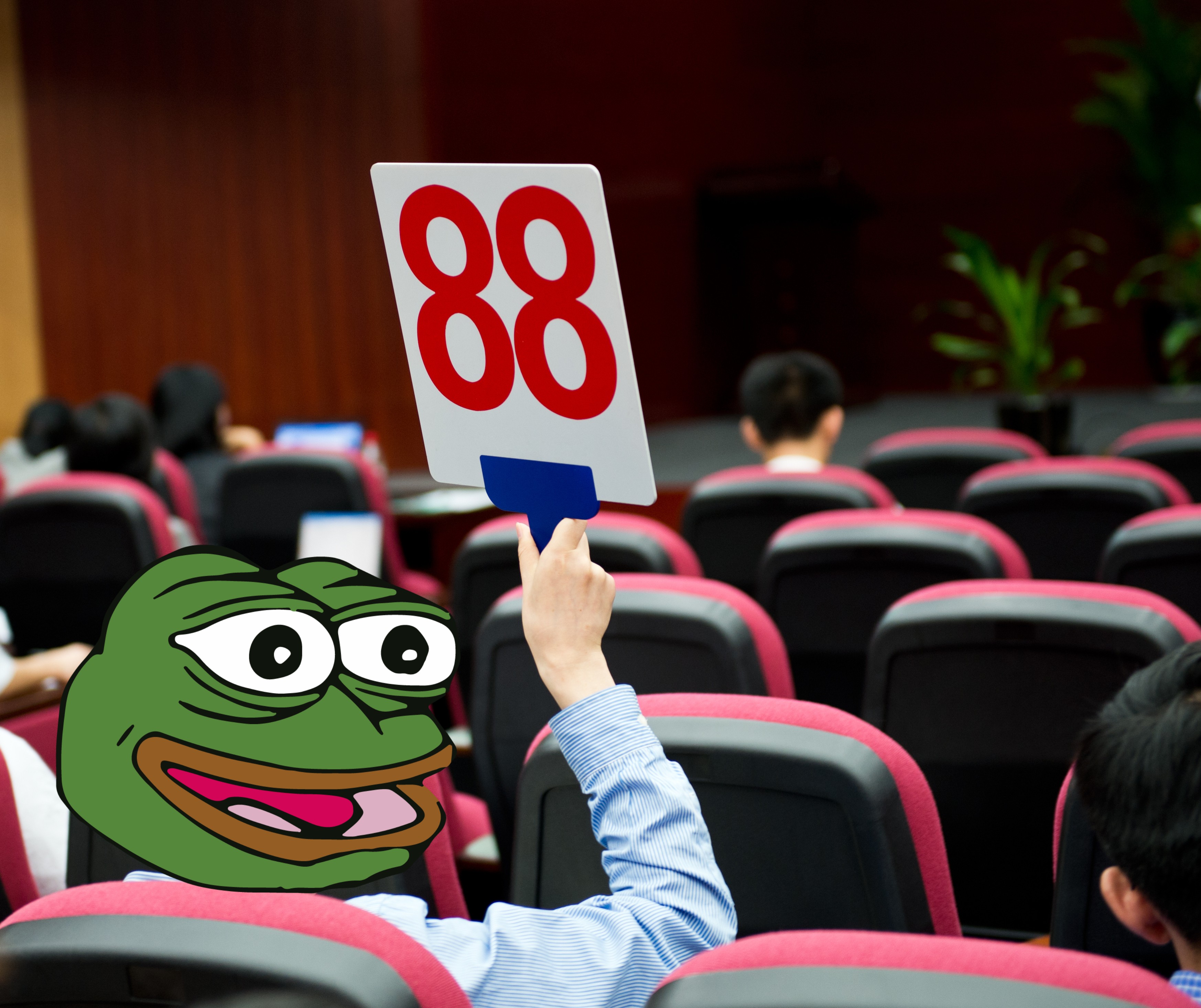 I Went To The First Live Auction For Rare Pepes On The Blockchain - untitled meme game roblox purple guy
