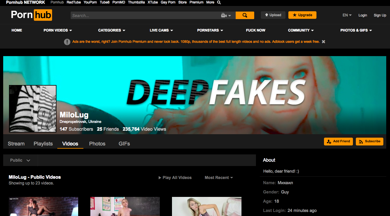 Pornhub deepfake