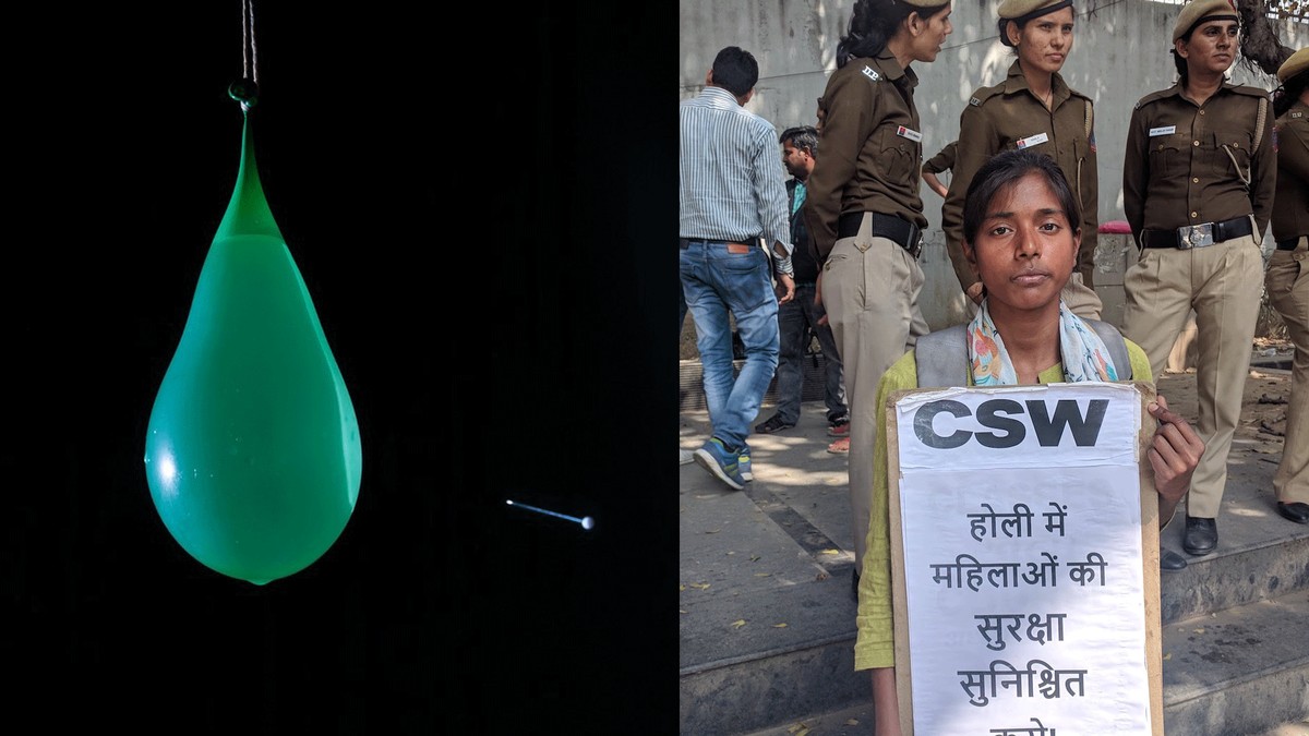 Indian Women Are Protesting Semen Filled Balloons During Holi Vice