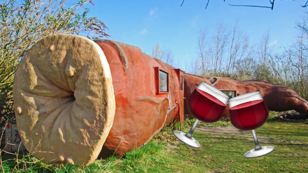 Buone notizie: ora puoi bere del vino dentro un ano gigante!