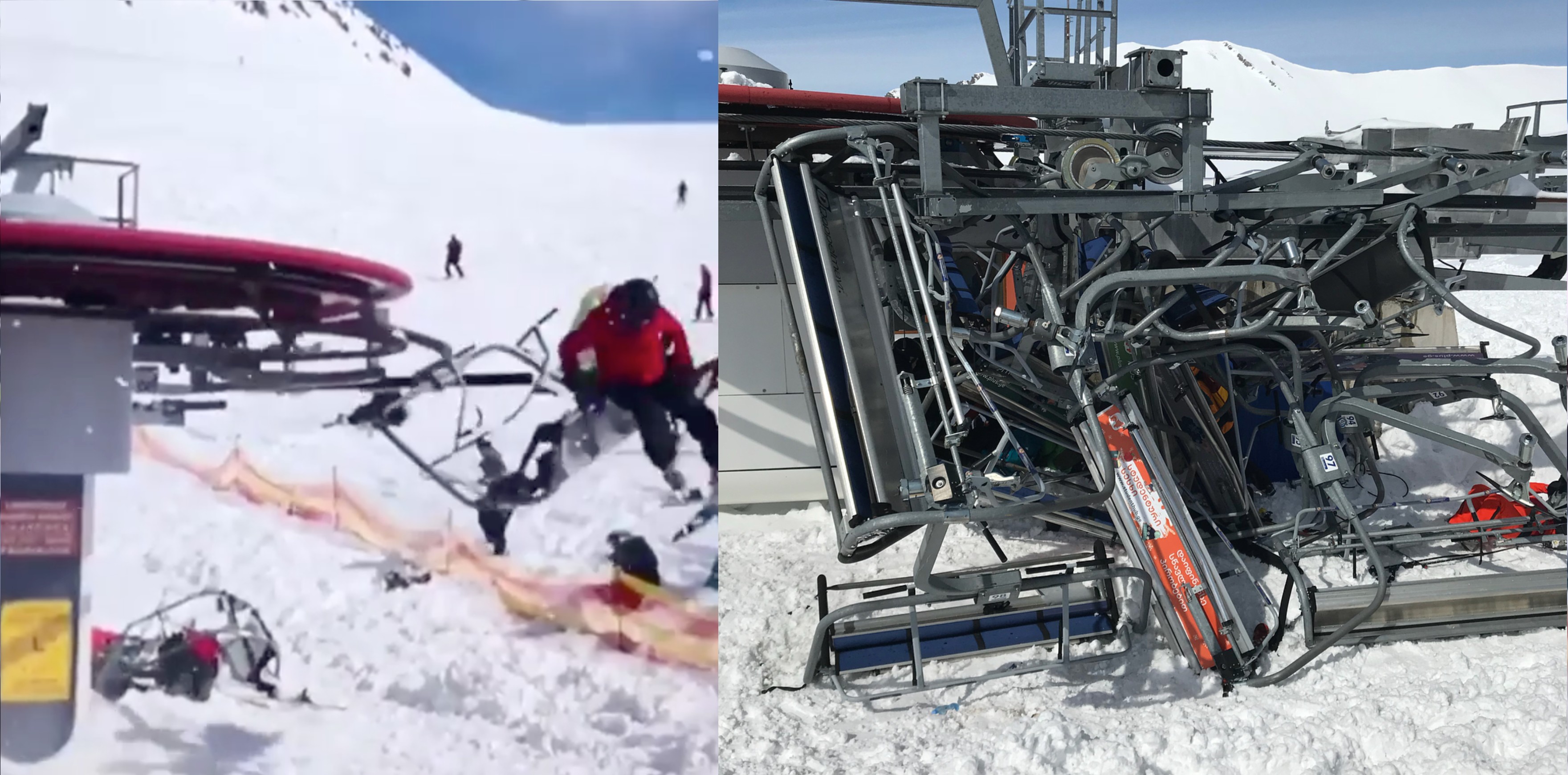 Horrifying Ski Lift Malfunction in Georgia Throws People from Their Chairs