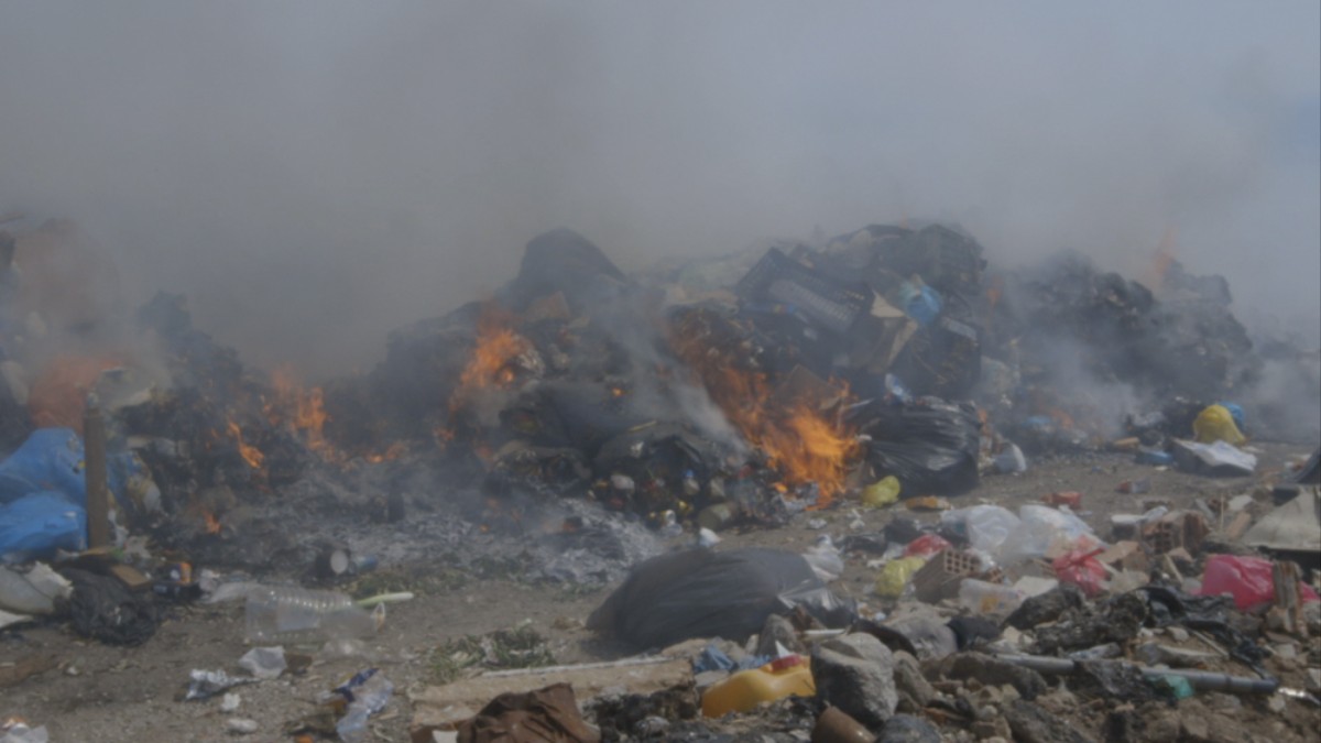 There's an Illegal Trash Volcano Burning in Greece VICE