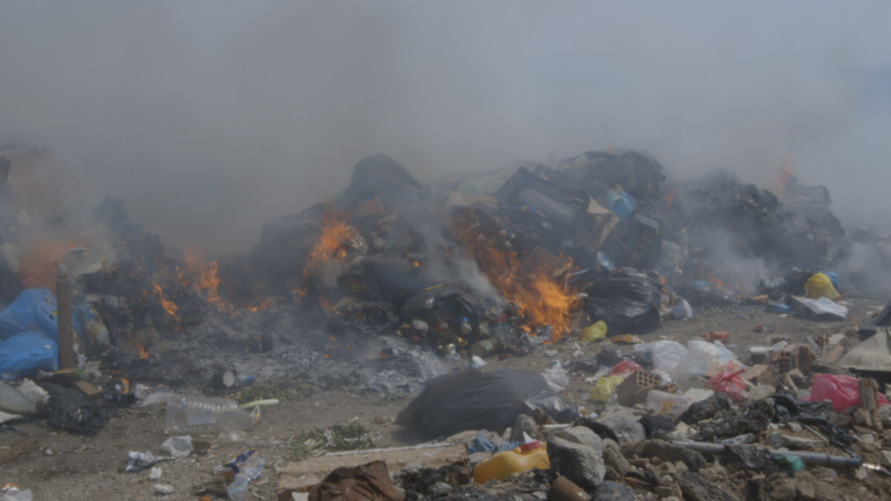 There's an Illegal Trash Volcano Burning in Greece