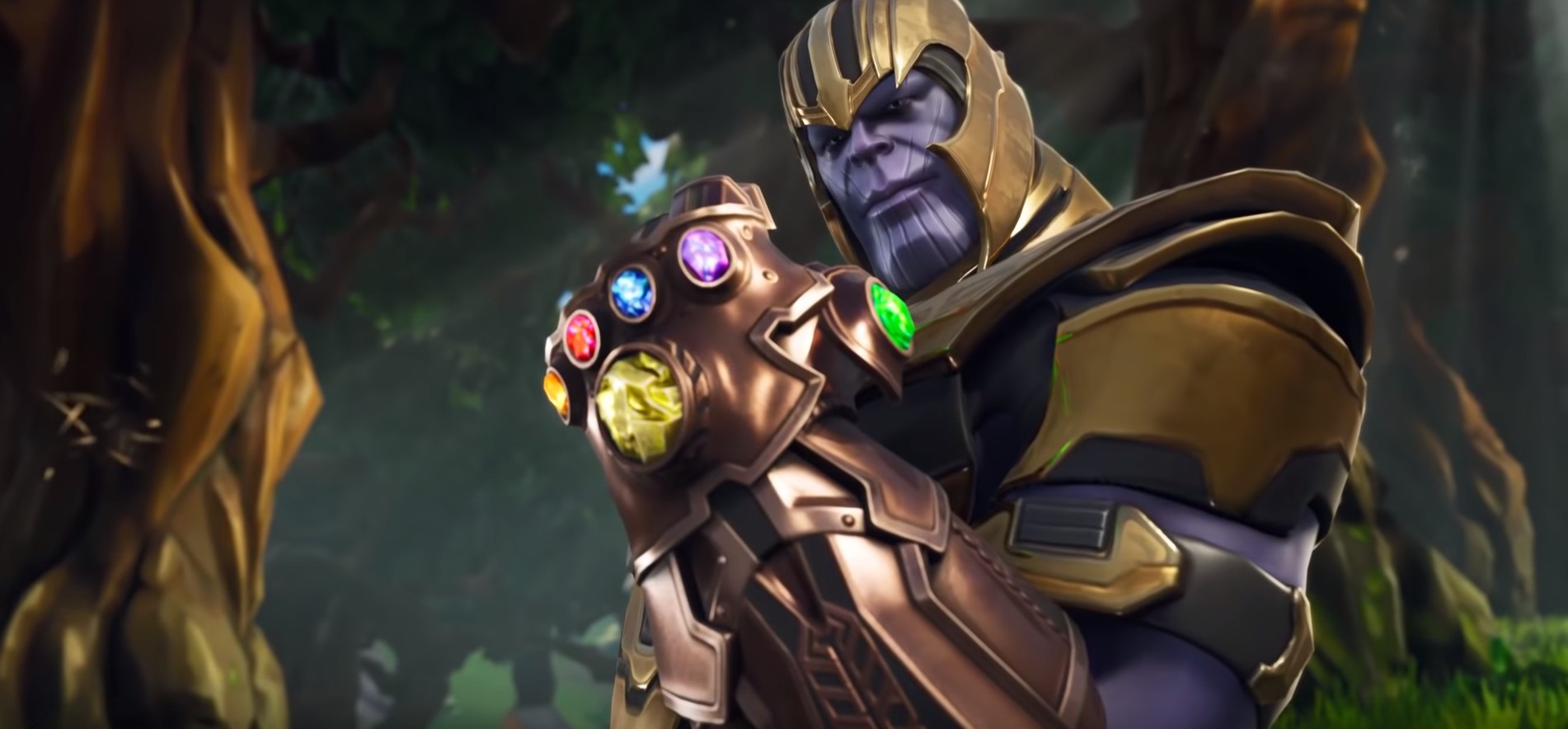 Fortnite Thanos Cant Break Walls Above Him Thanos Transforms Fortnite Into A Cartoonish Horror Game