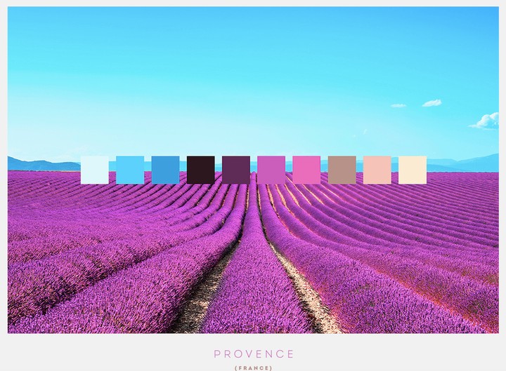 10 maravillas naturales y su paleta de colores