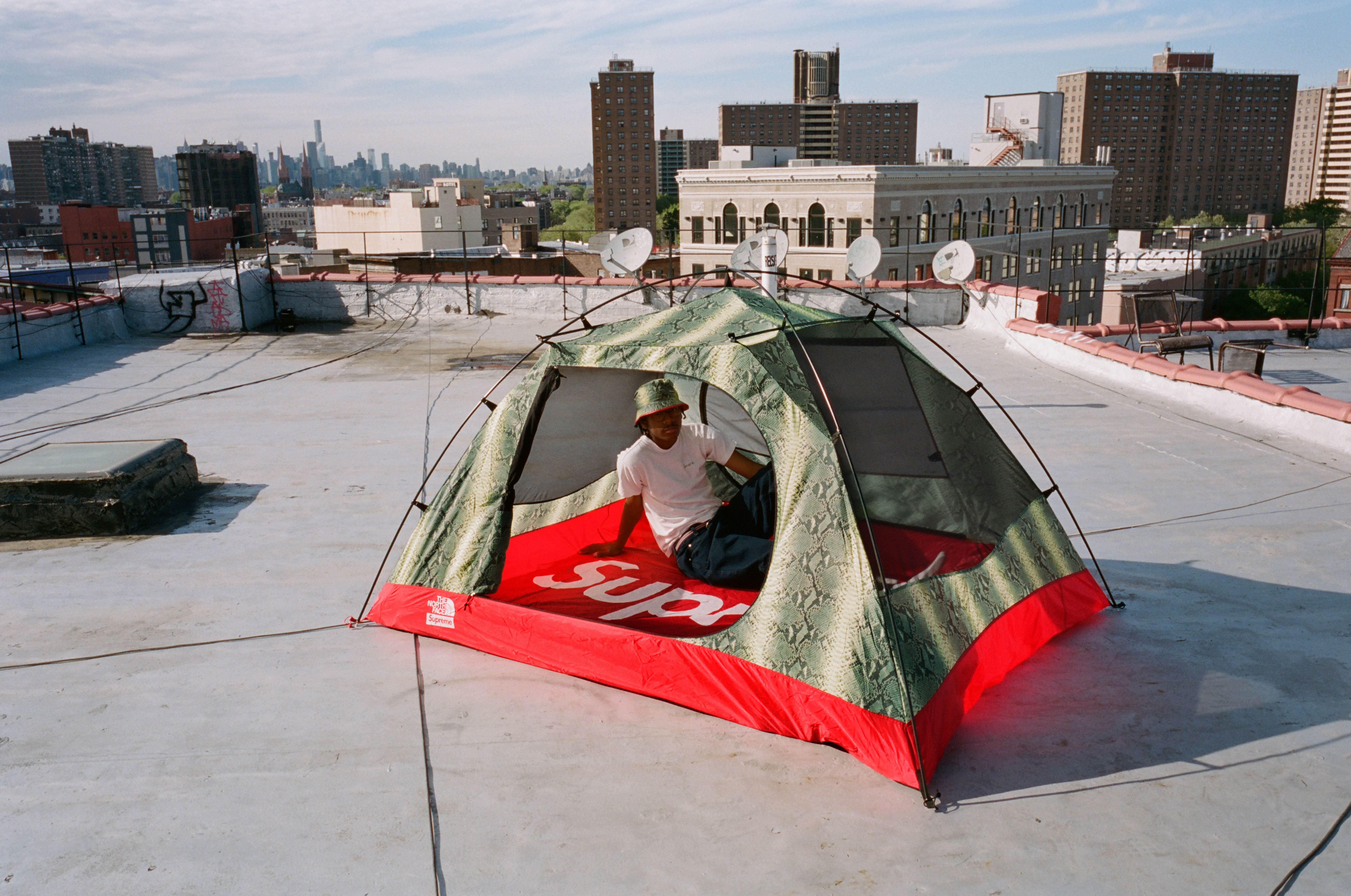 Die hard fans camp overnight for Louis Vuitton Supreme collaboration