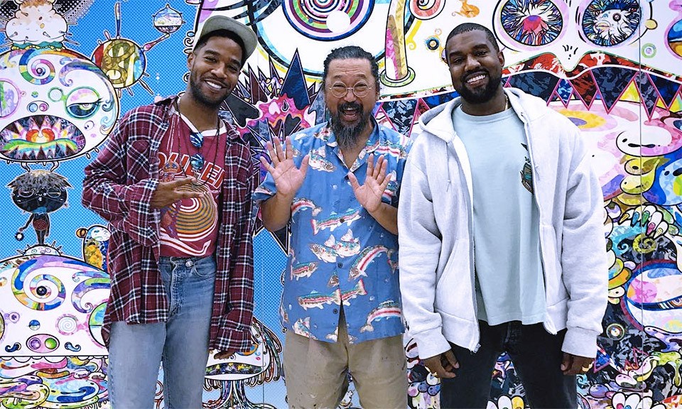 Kanye West & Kid Cudi Visit Takashi Murakami