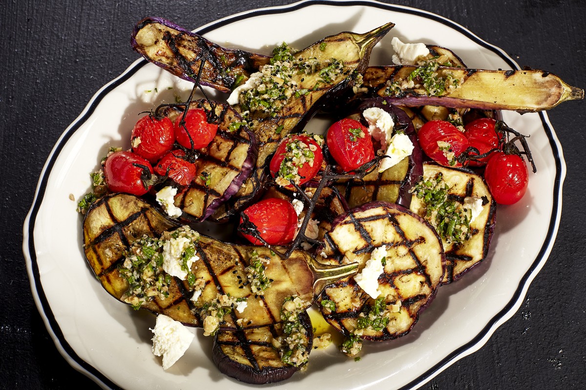 Grilled Eggplant And Cherry Tomatoes Recipe Munchies 2047