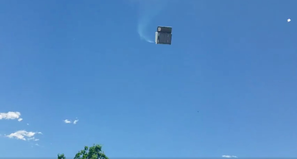 Enjoy This Soothing Video of Port-a-Potties Being Ripped from the Earth