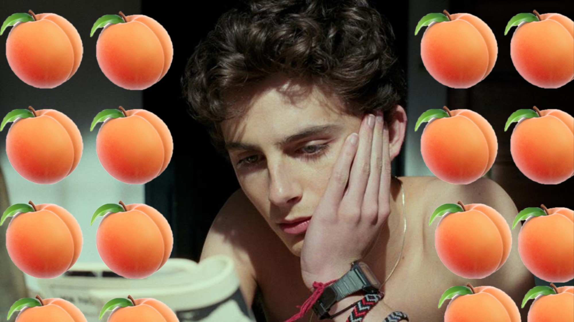 The most iconic part with fruit from call me by your name