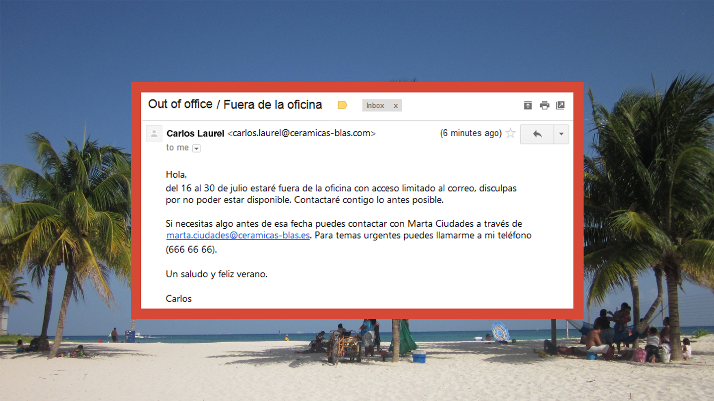 Lo que tu mail de ‘out of office’ dice sobre ti