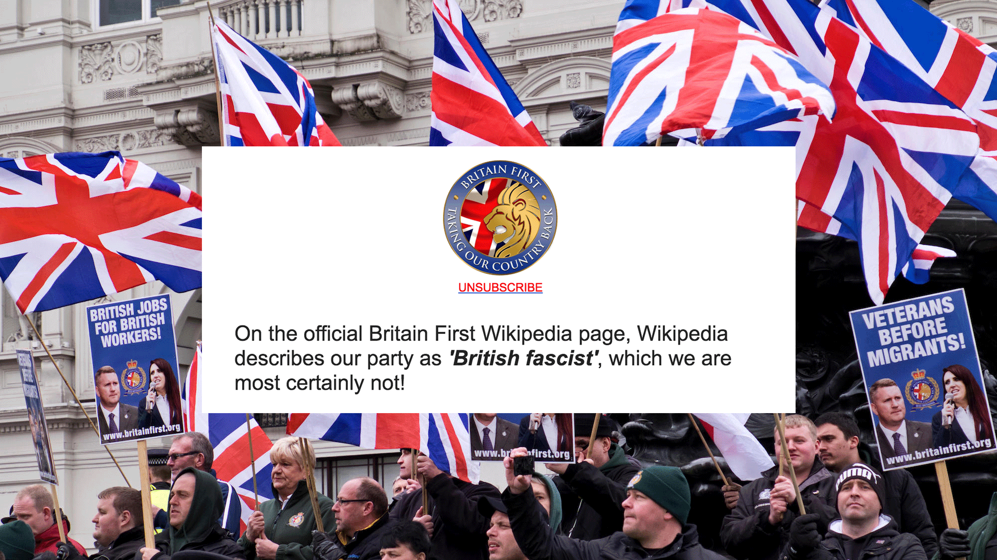 Britain First Is Campaigning To Change A Wiki Entry Calling It Fascist   1532513126493 Britain First Fascist 