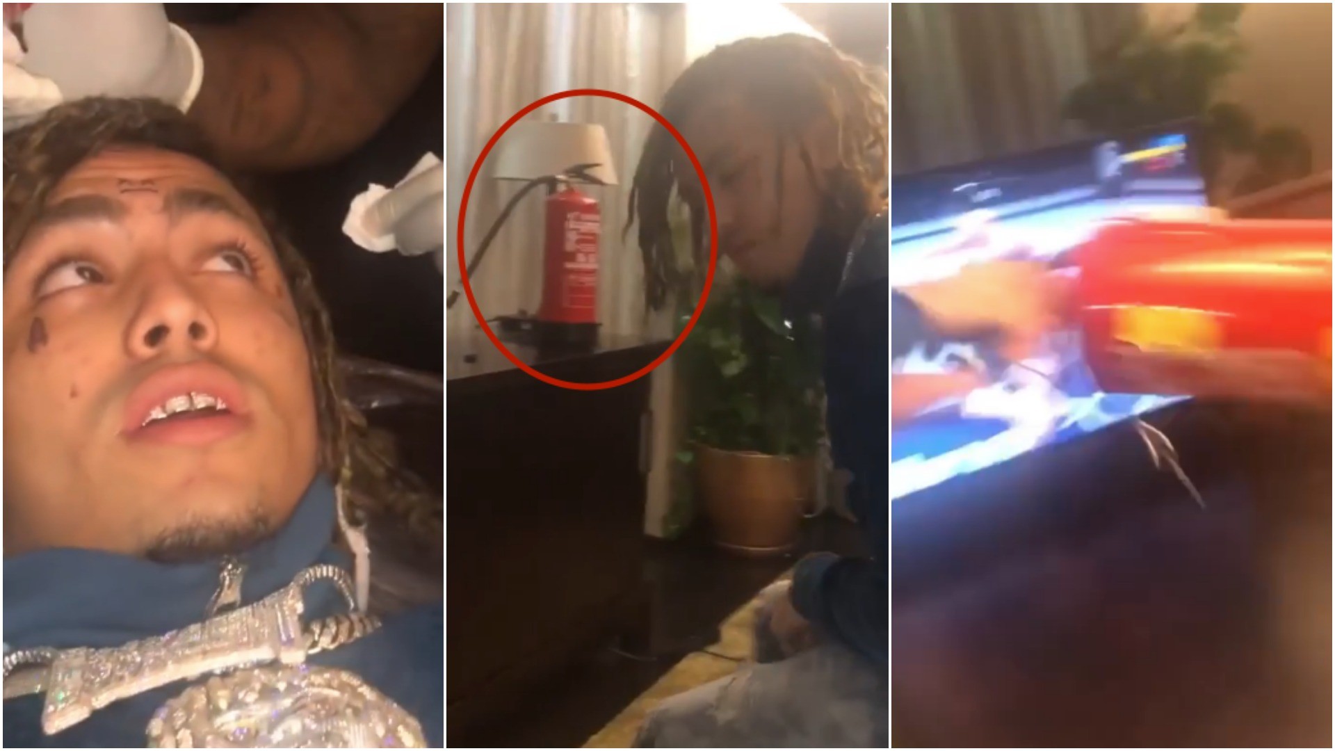 Hey Kid, Wanna See Lil Pump Throw a Fire Extinguisher Through a TV?