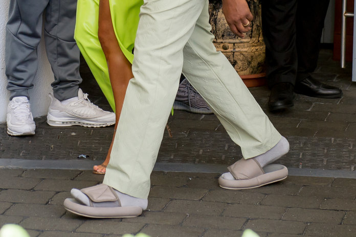 kanye west clear shoes