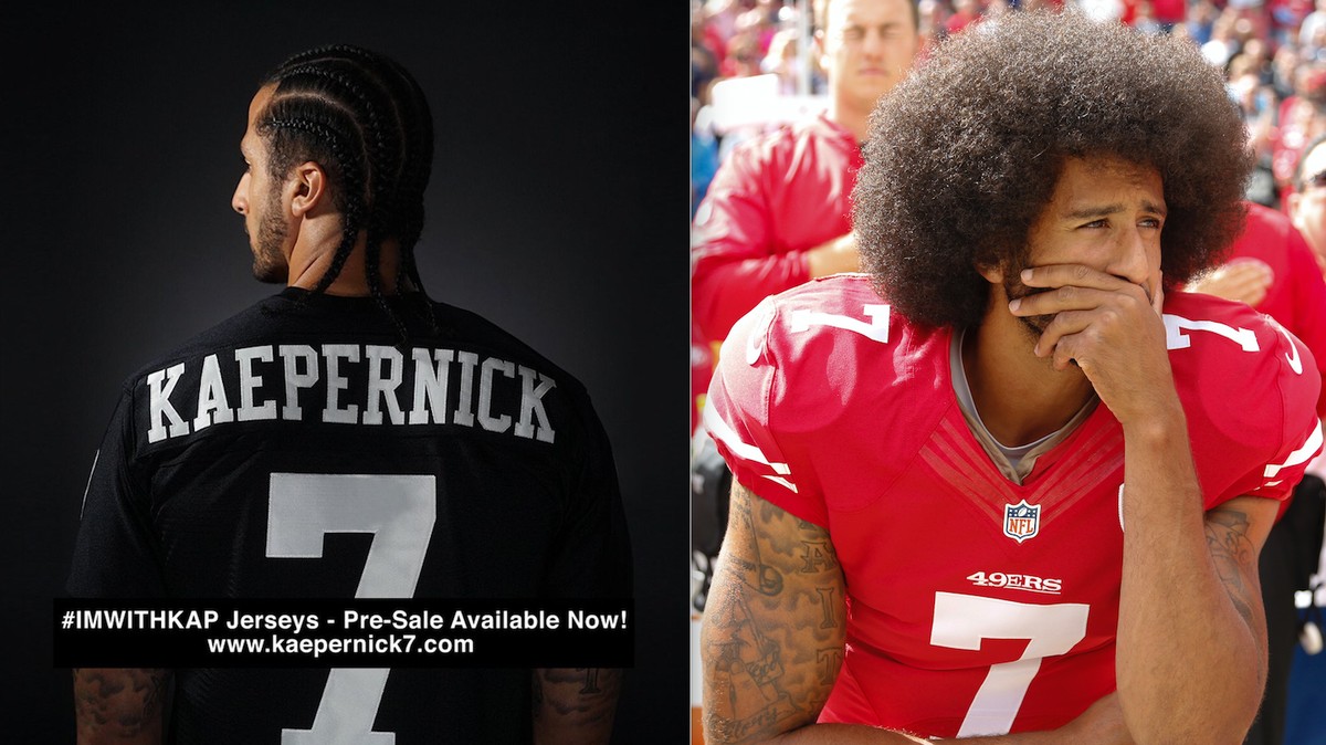 Colin Kaepernick Unveils #IMWITHKAP Jersey, With Proceeds Going to