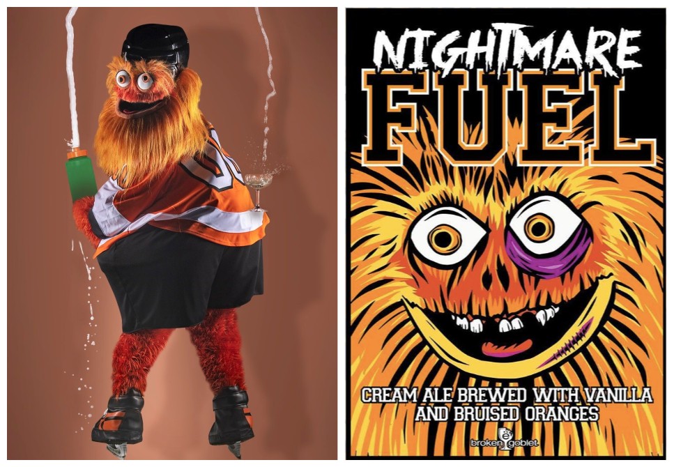 Gritty attacked backstage at the Wells Fargo Center in Philly. - HockeyFeed