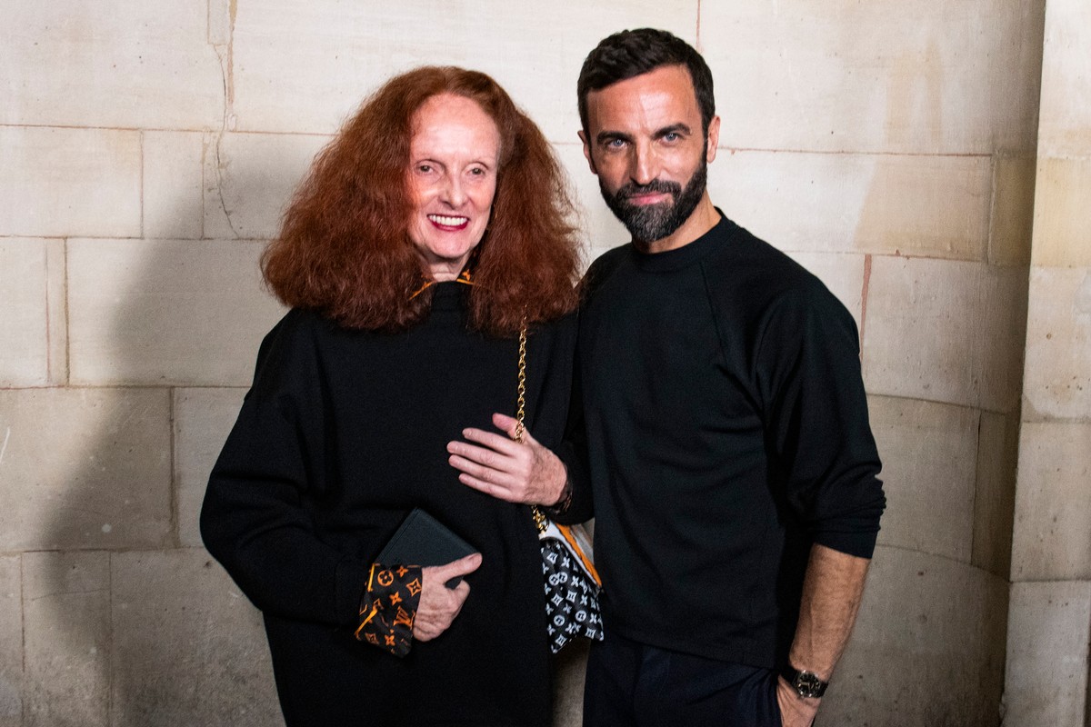 Nicolas Ghesquière adopting Virgil's colorways and chains for the
