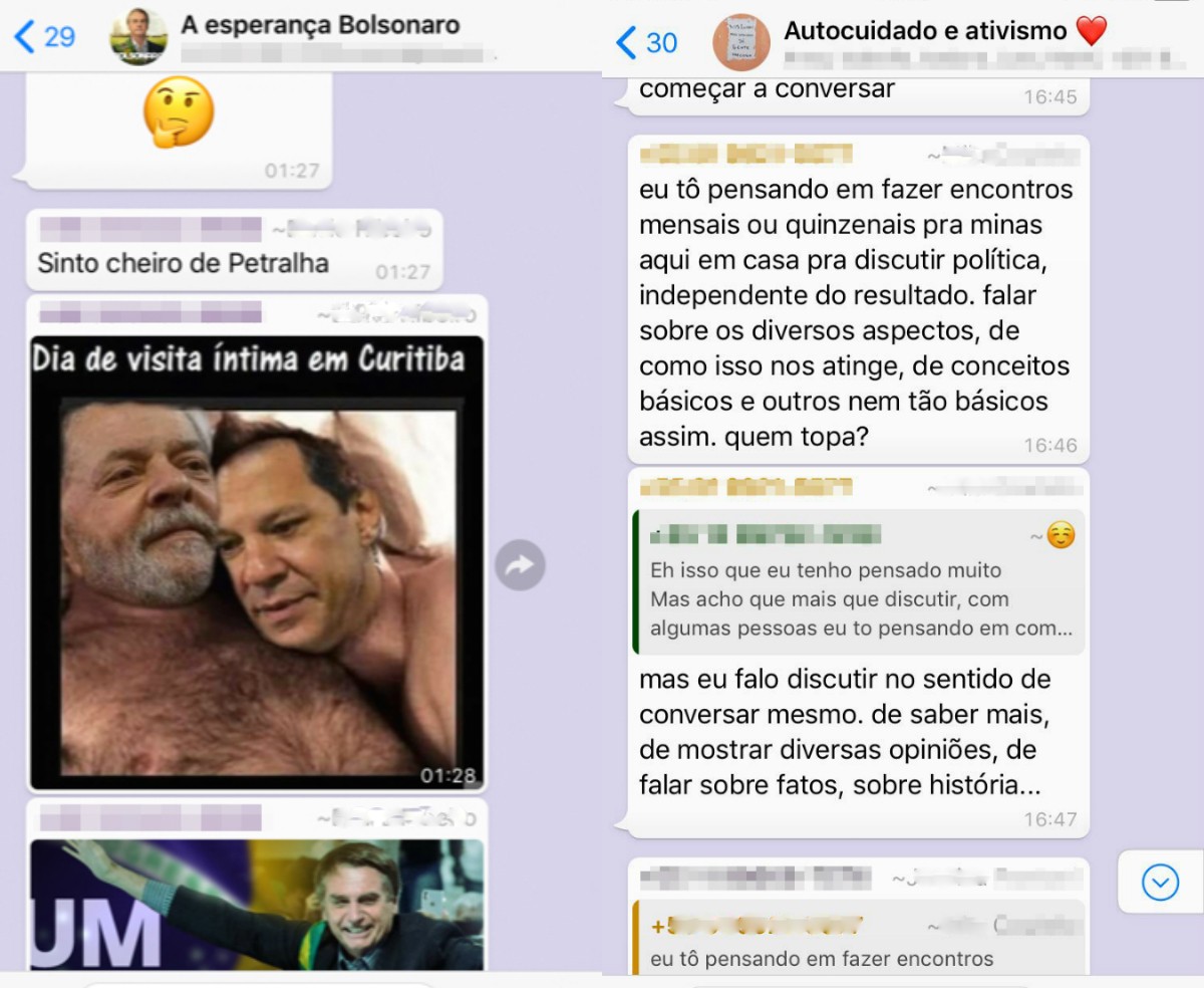 Depósito de Textos do Blog0news: Parente é serpente: Disputa Bolsonaro x  Haddad acirrou ânimos em grupos de família no WhatsApp