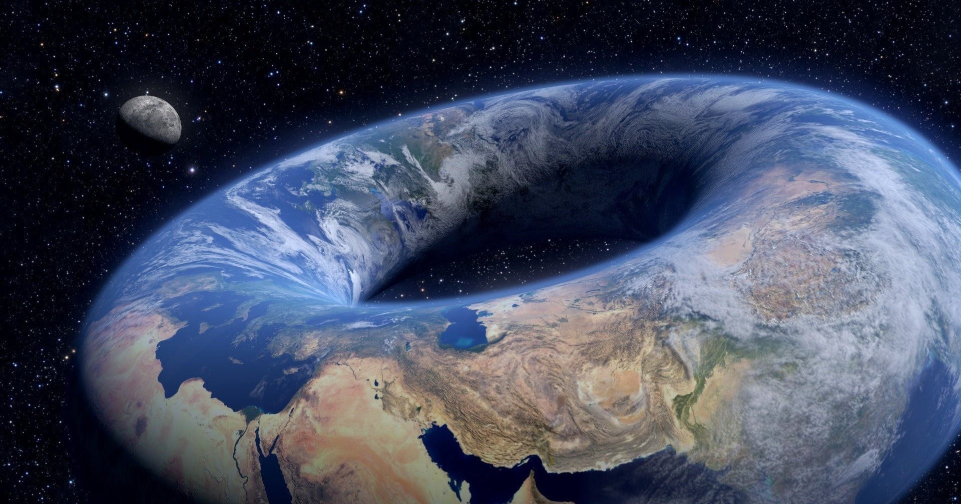 Earth may have been shaped like a donut at one point in time
