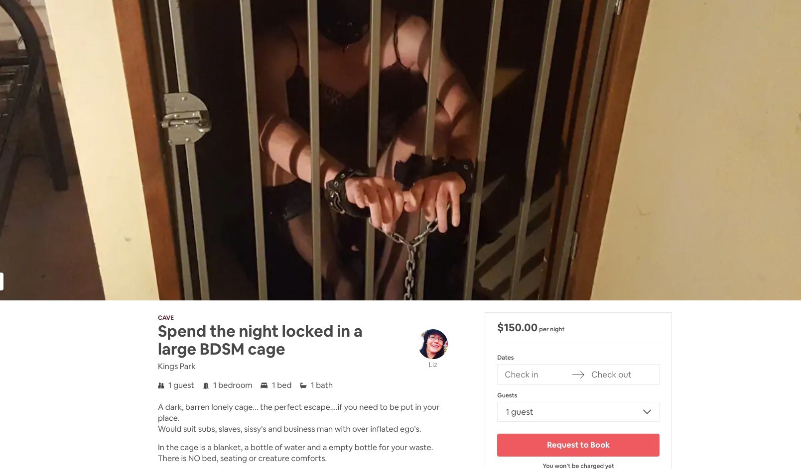 This Airbnb Lets You Stay in a BDSM Cage for $150 a Night