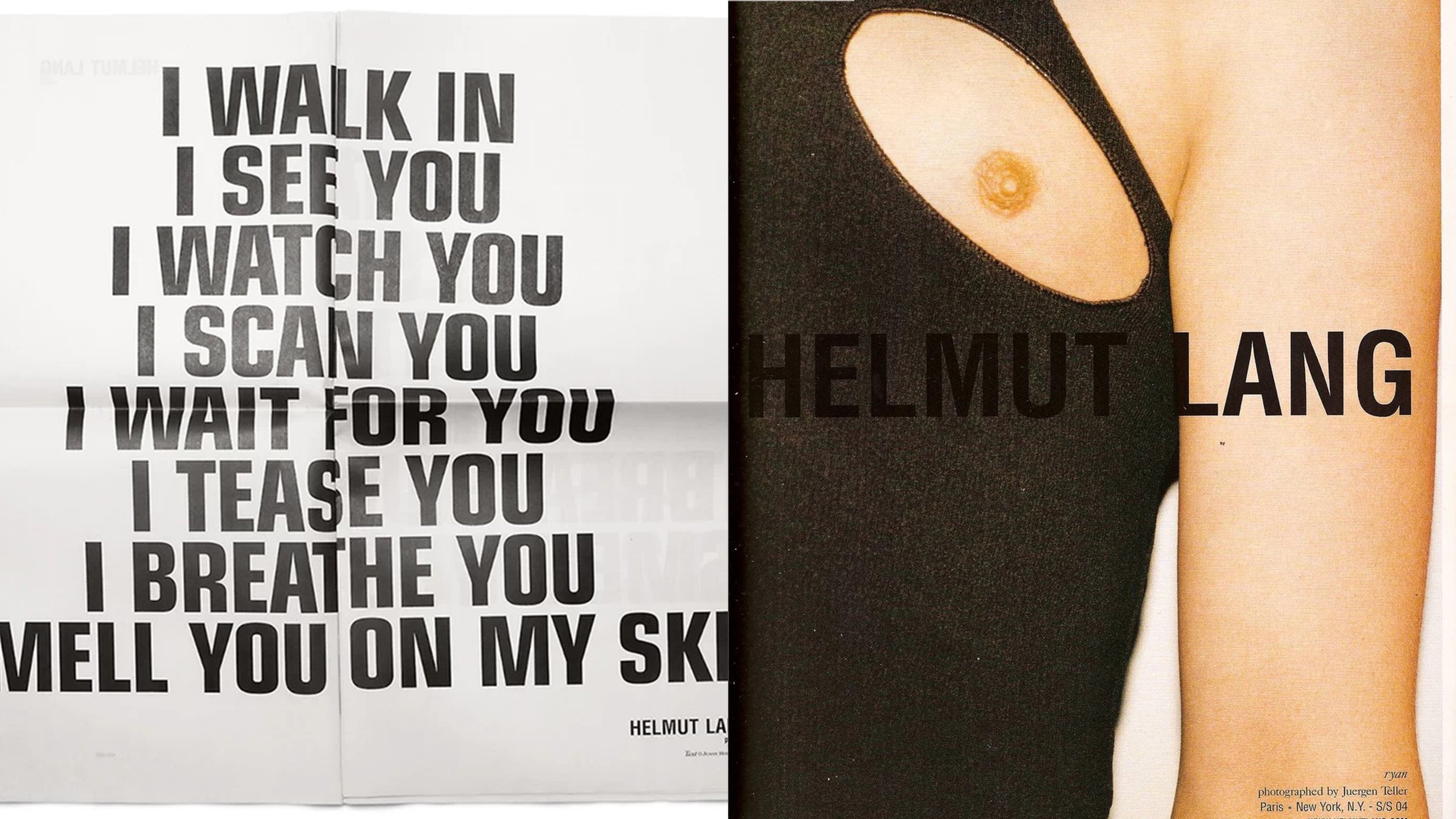 Helmut Lang - advertising campaign by Jürgen Teller