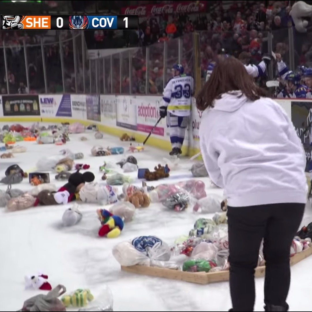Teddy Bear Toss SZN is here! Who do you have scoring the goal? #EdmOil