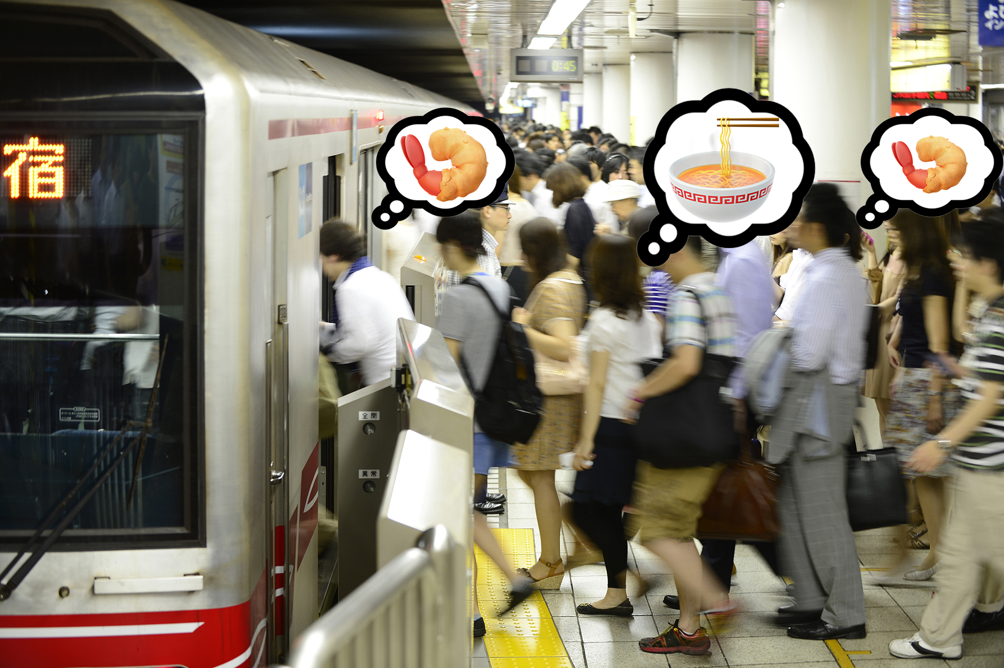 Tokyo Train Company Offers Noodles, Tempura to Commuters Who Skip Rush Hour