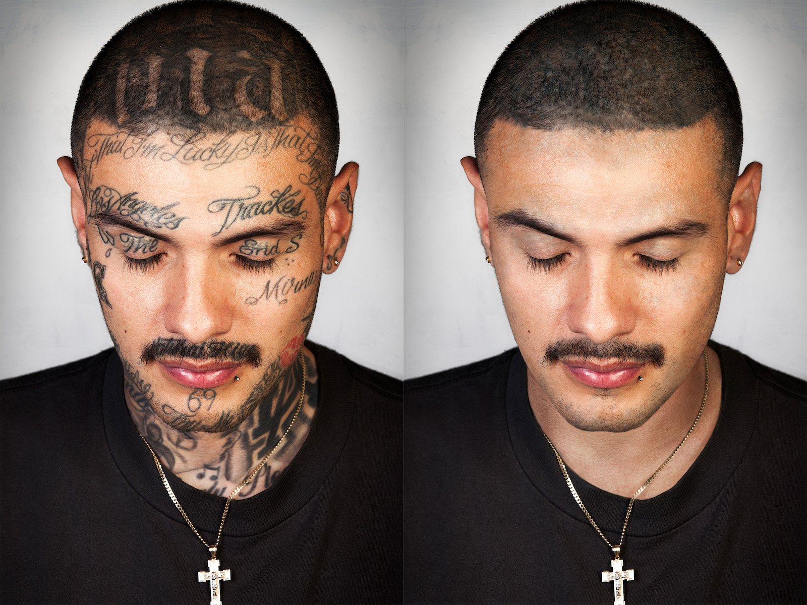 Portraits of Gang Members With Their Tattoos Digitally Removed