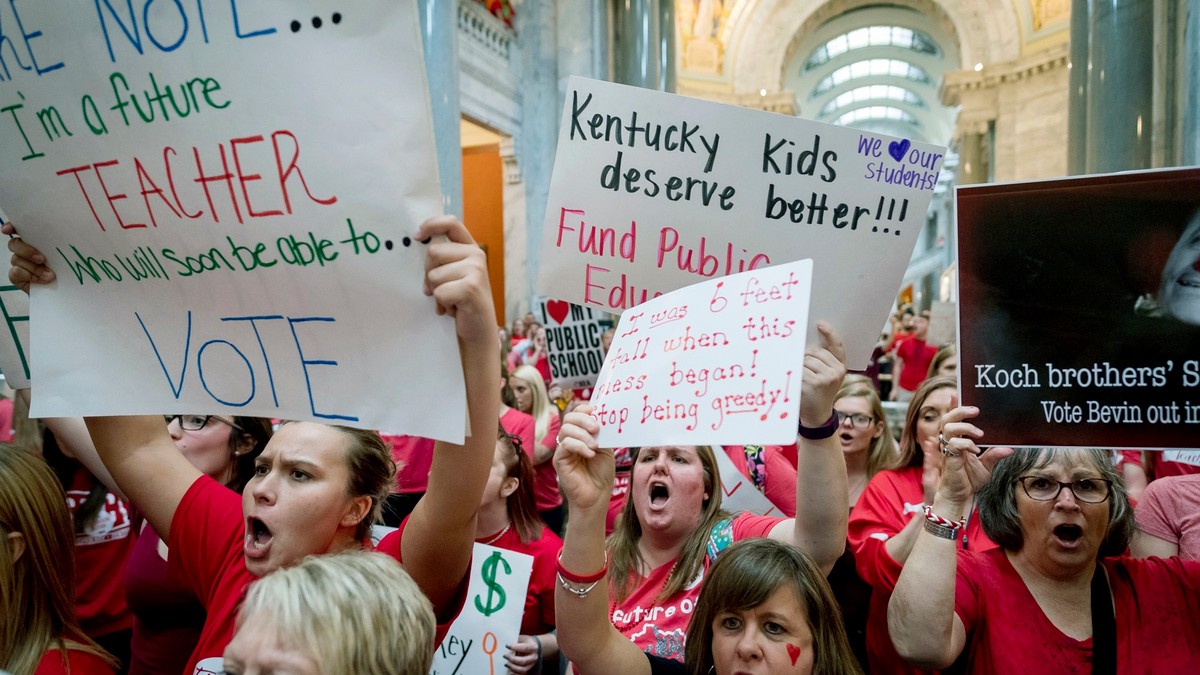 Hundreds of Kentucky schools closed because teachers called out sick in