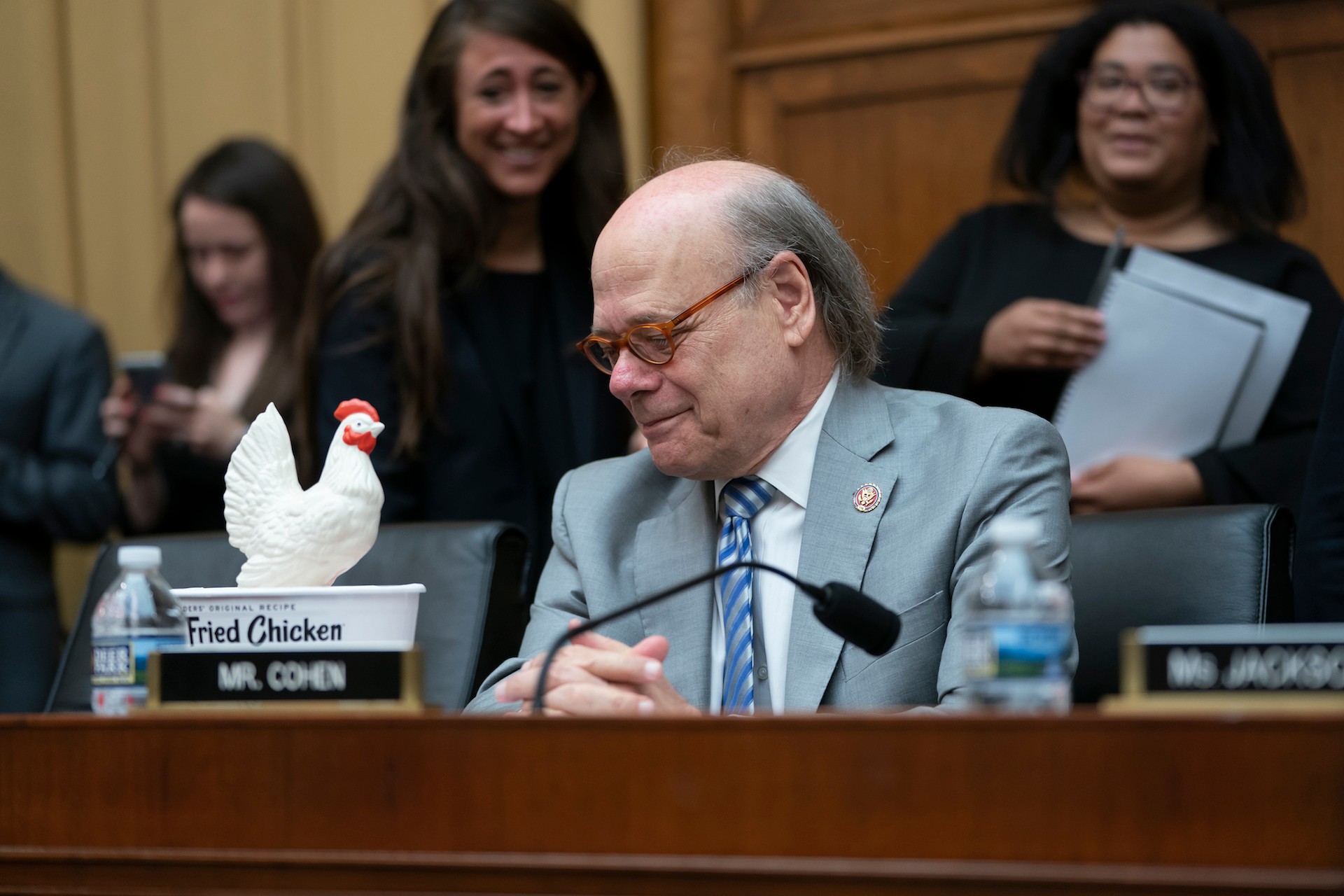 A Congressman Is Eating A Bucket Of Kfc And Carrying Around A Ceramic Chicken