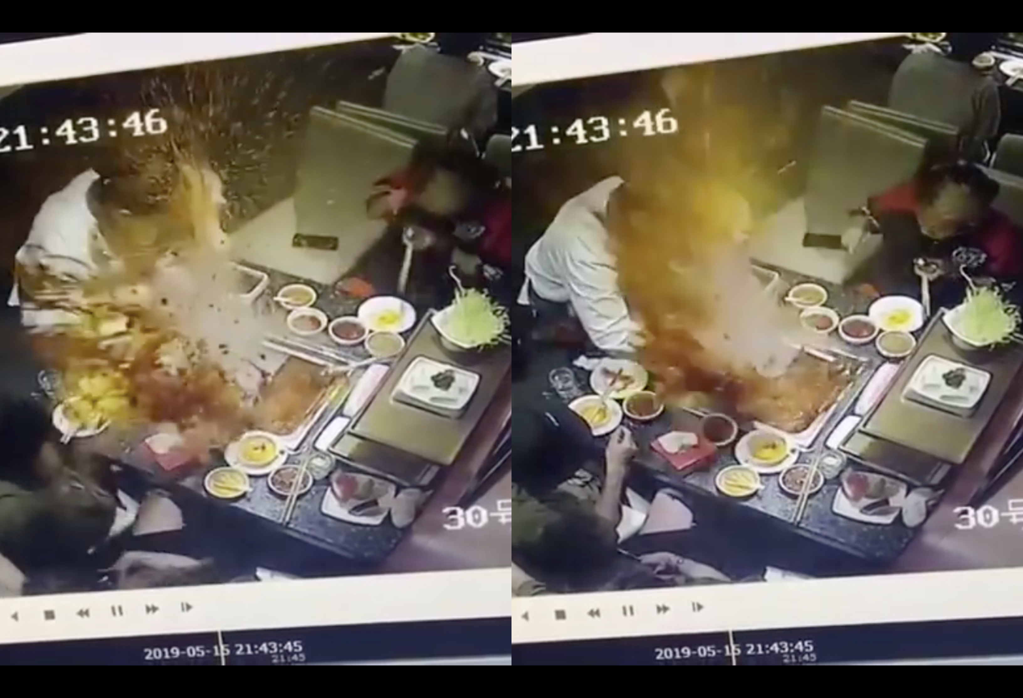 Hot Pot Soup Explodes After A Dumb Customer Dropped a Lighter In It