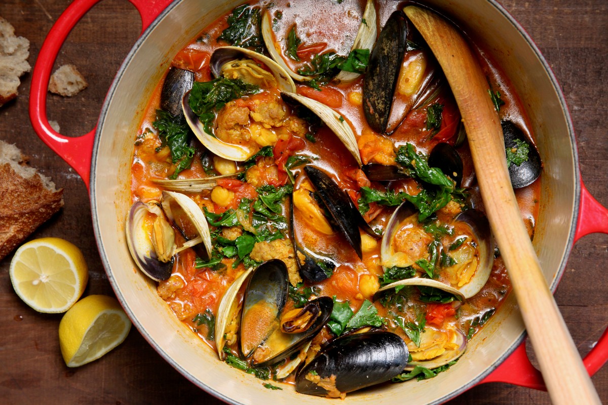 Mussel, Clam, and Chickpea Stew Recipe VICE