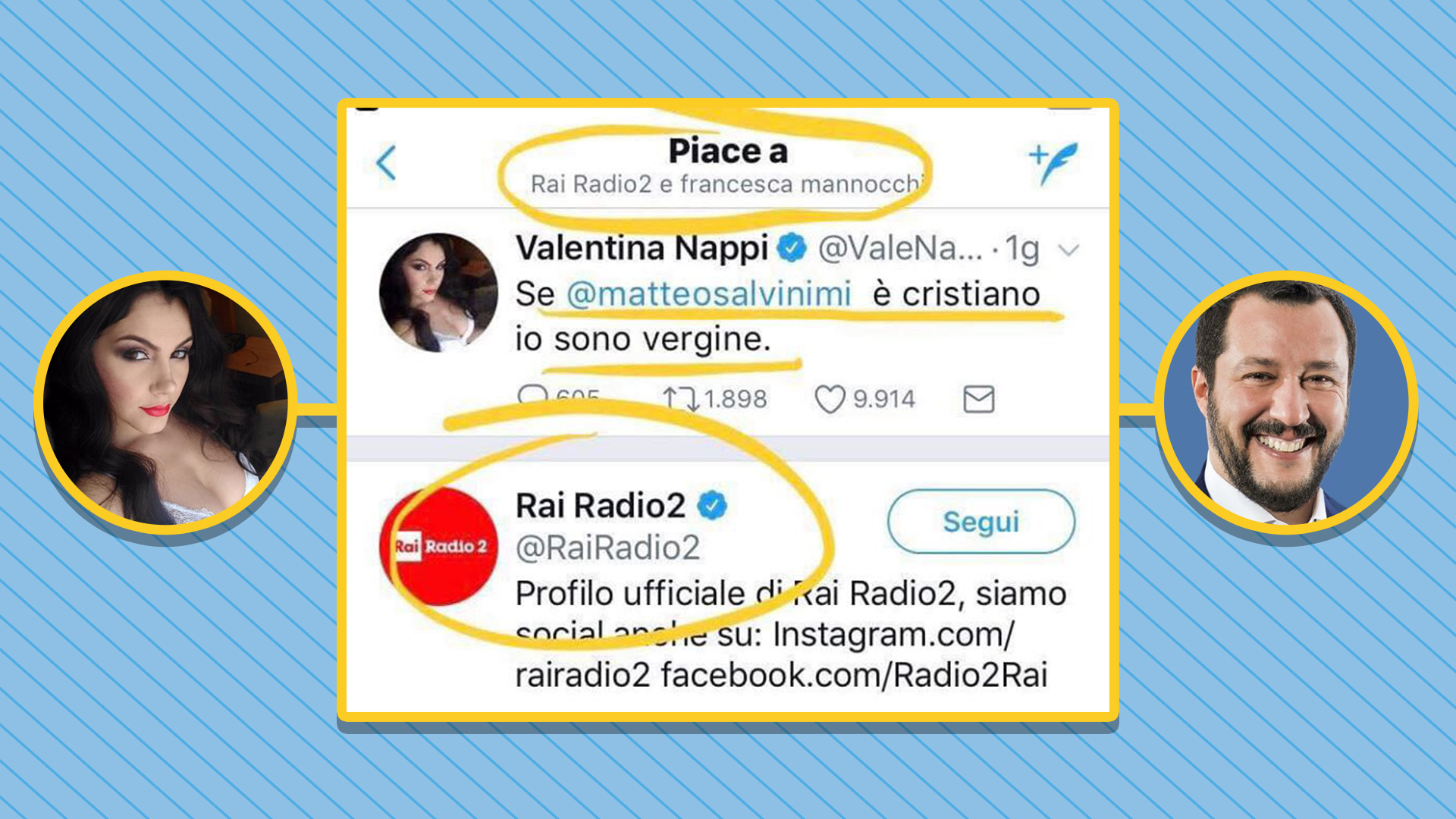 Se sei la Rai, mettere like a Valentina Nappi è gravissimo—spargere bufale,  no