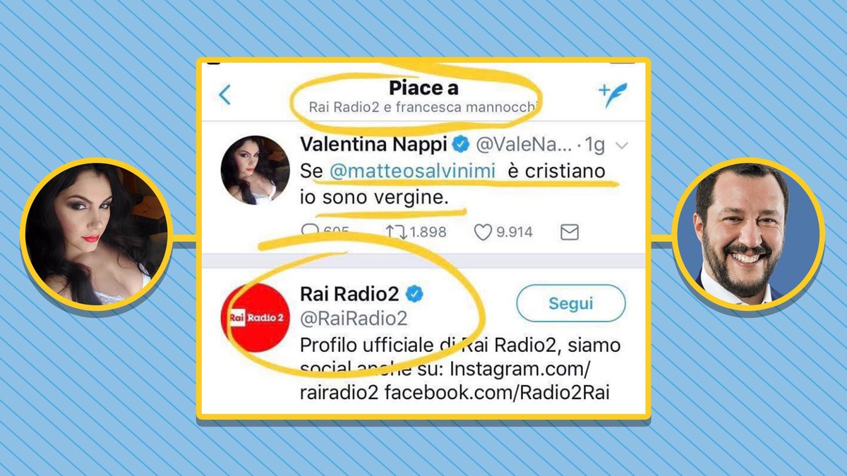 Se sei la Rai, mettere like a Valentina Nappi è gravissimo—spargere bufale,  no