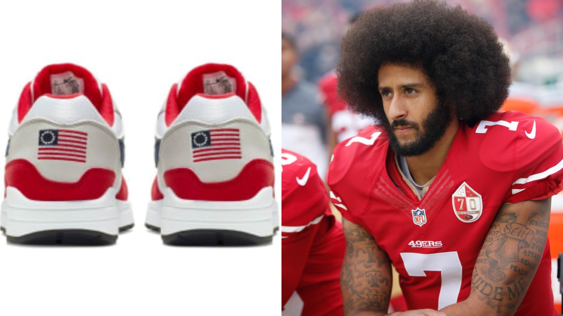 Persona enferma afeitado Estación Colin Kaepernick and Nike Are Right, the Betsy Ross Flag Shouldn't Be on  Sneakers