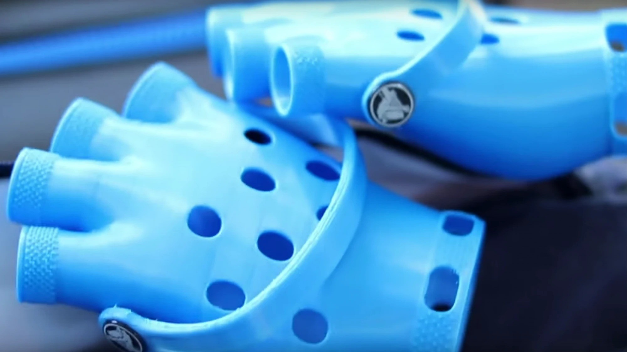 We spoke to the twisted genius behind Crocs gloves