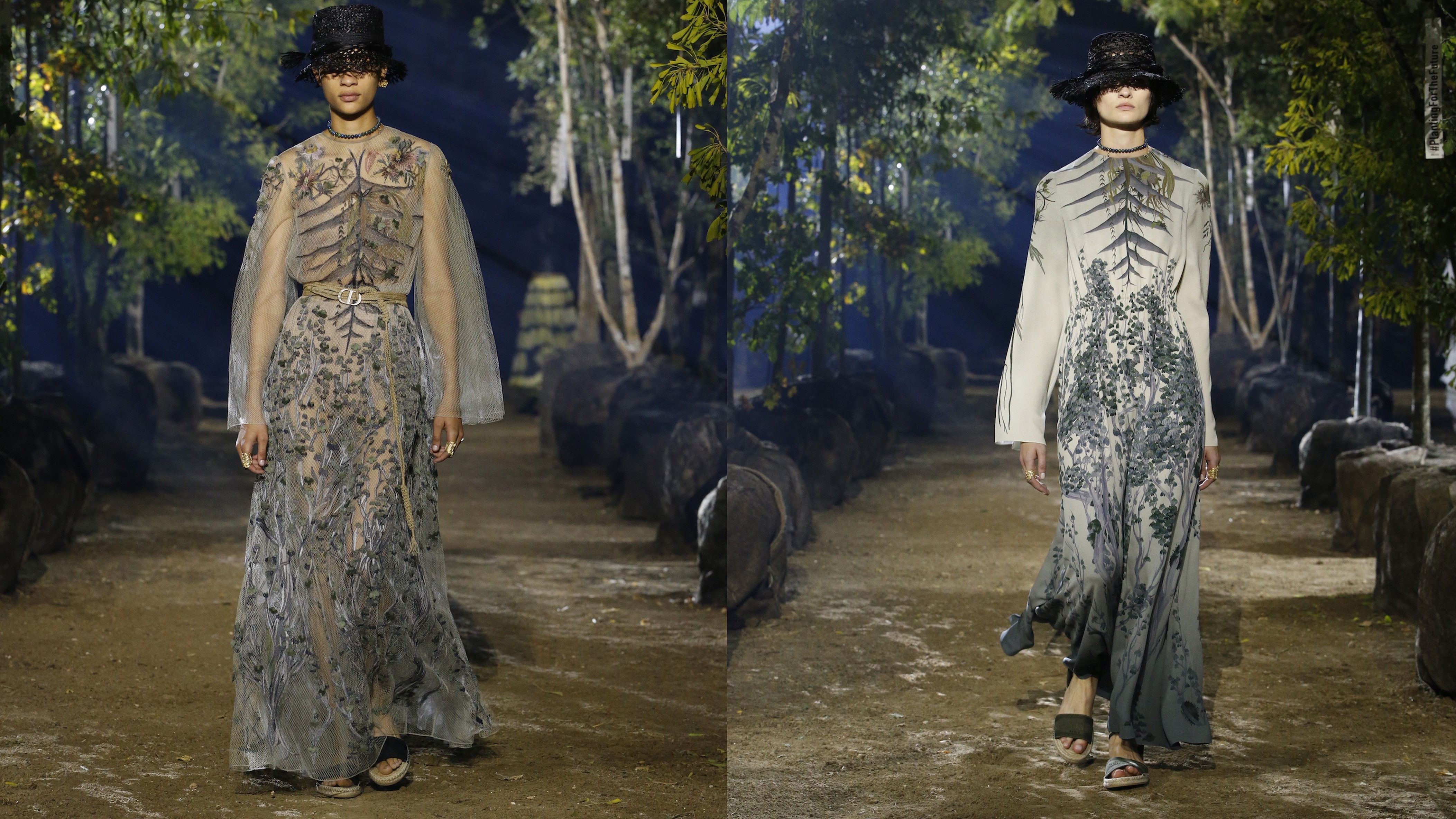 Dior SS20 looked like it had been dug up from a futuristic world