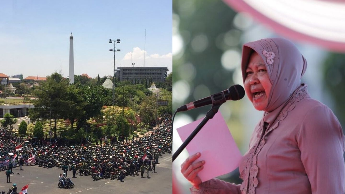 Https Wwwvicecom Id Id Article Evja5m Takut Dimarahi Risma Mahasiswa Surabaya Saling Mengingatkan Tak Rusak Taman Saat Demo