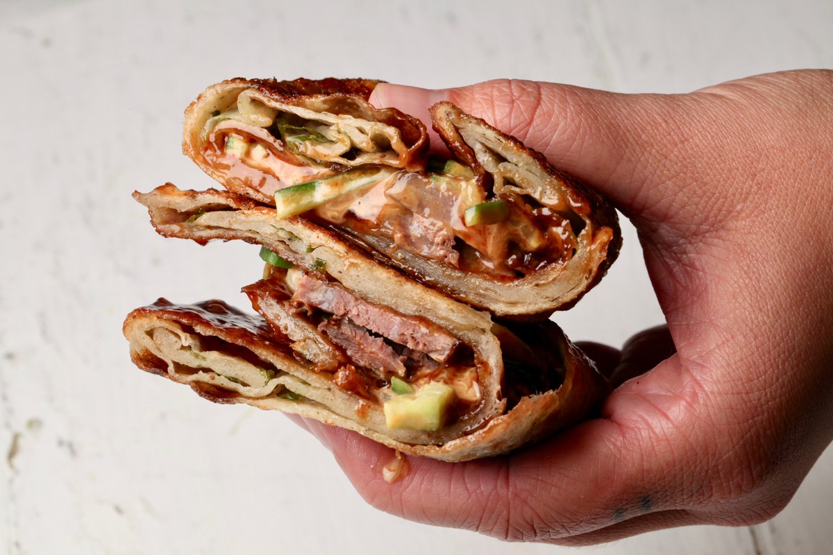 Scallion Pancake Beef Wraps Recipe