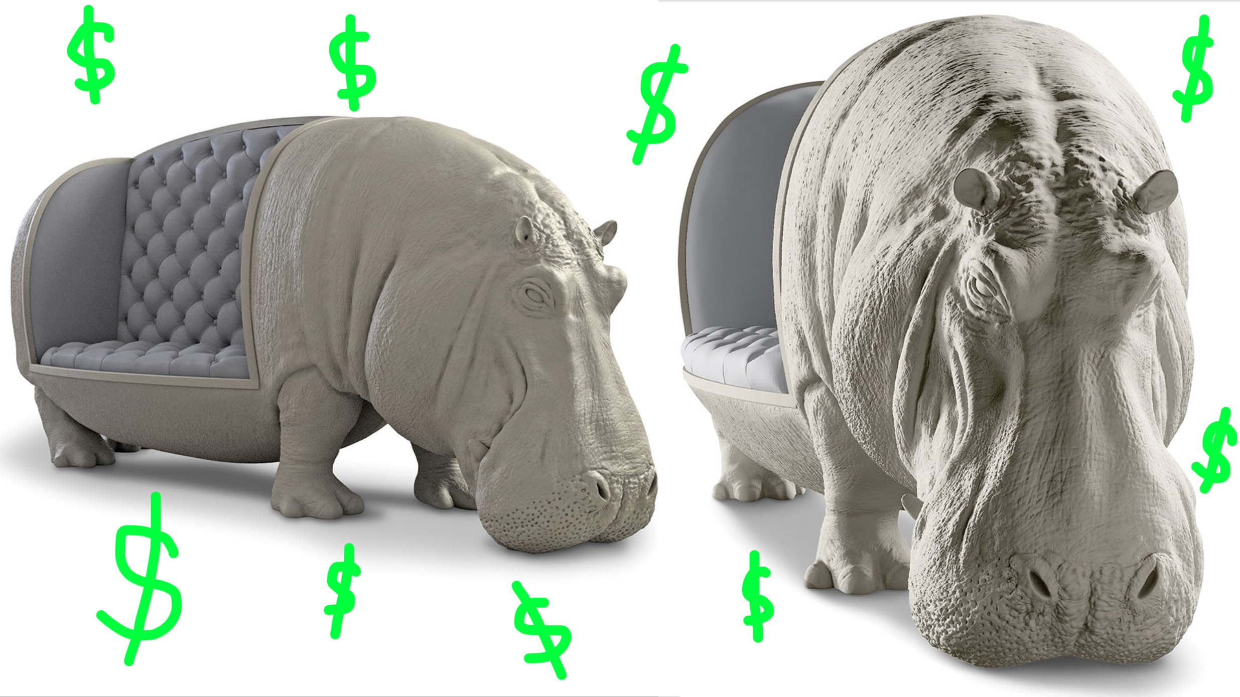 This 95,000 Hippopotamus Couch Is an Investment, OK