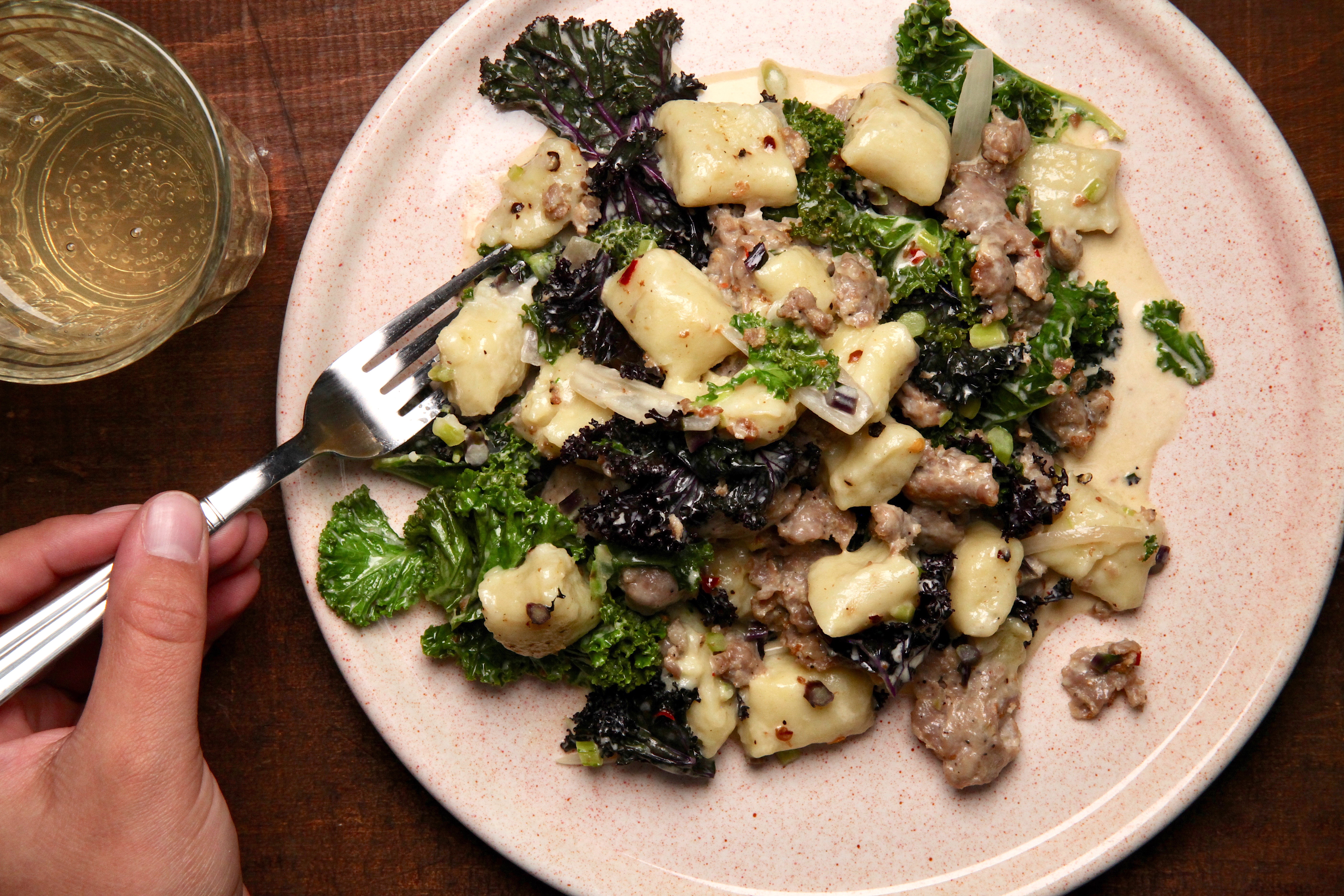 Potato Gnocchi with Sausage and Kale Recipe
