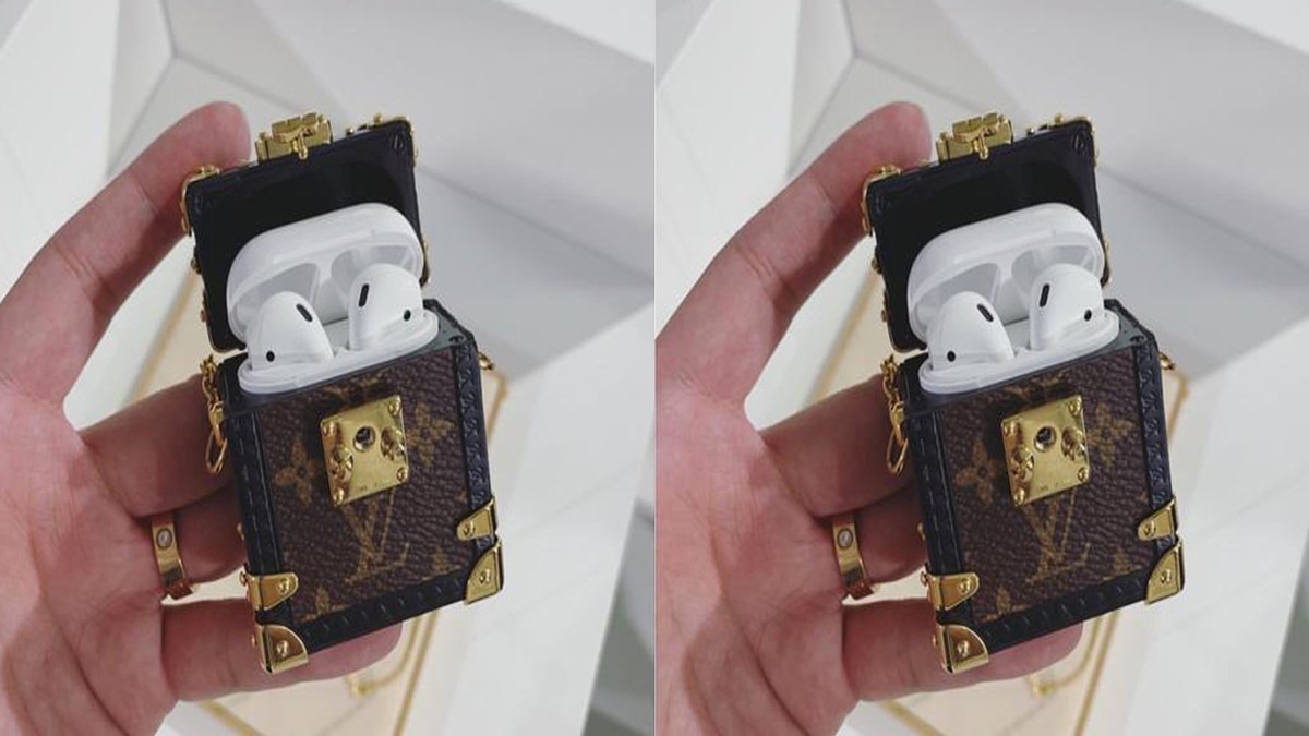 Making a AirPod case from a Louis Vuitton bag (Expensive!) 