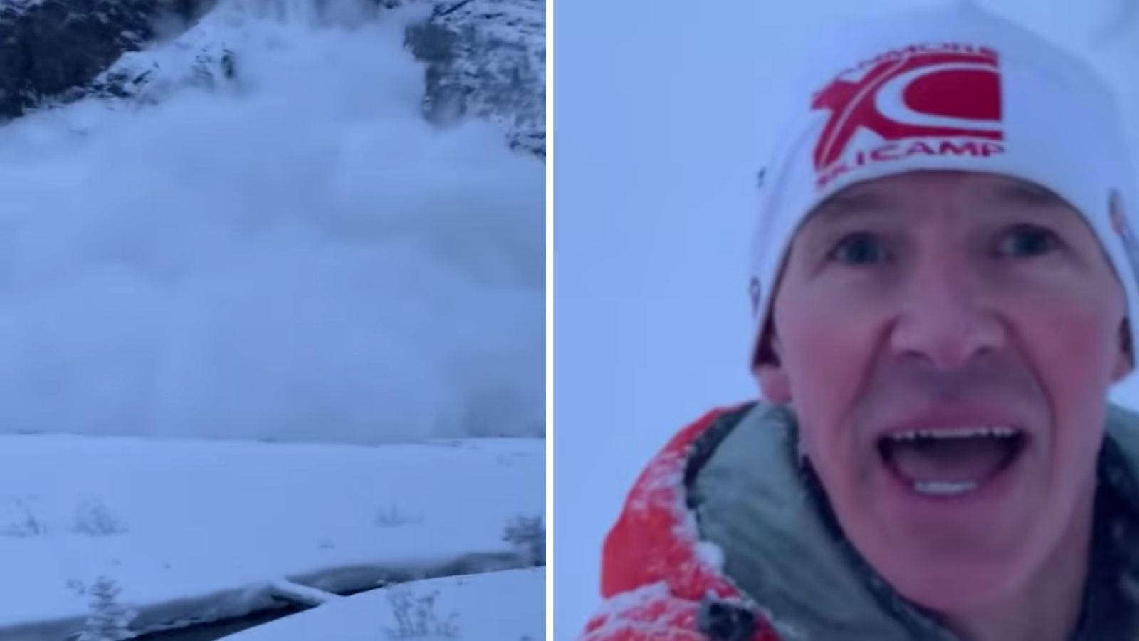 Watch This Cheerful Man Outrun an Avalanche