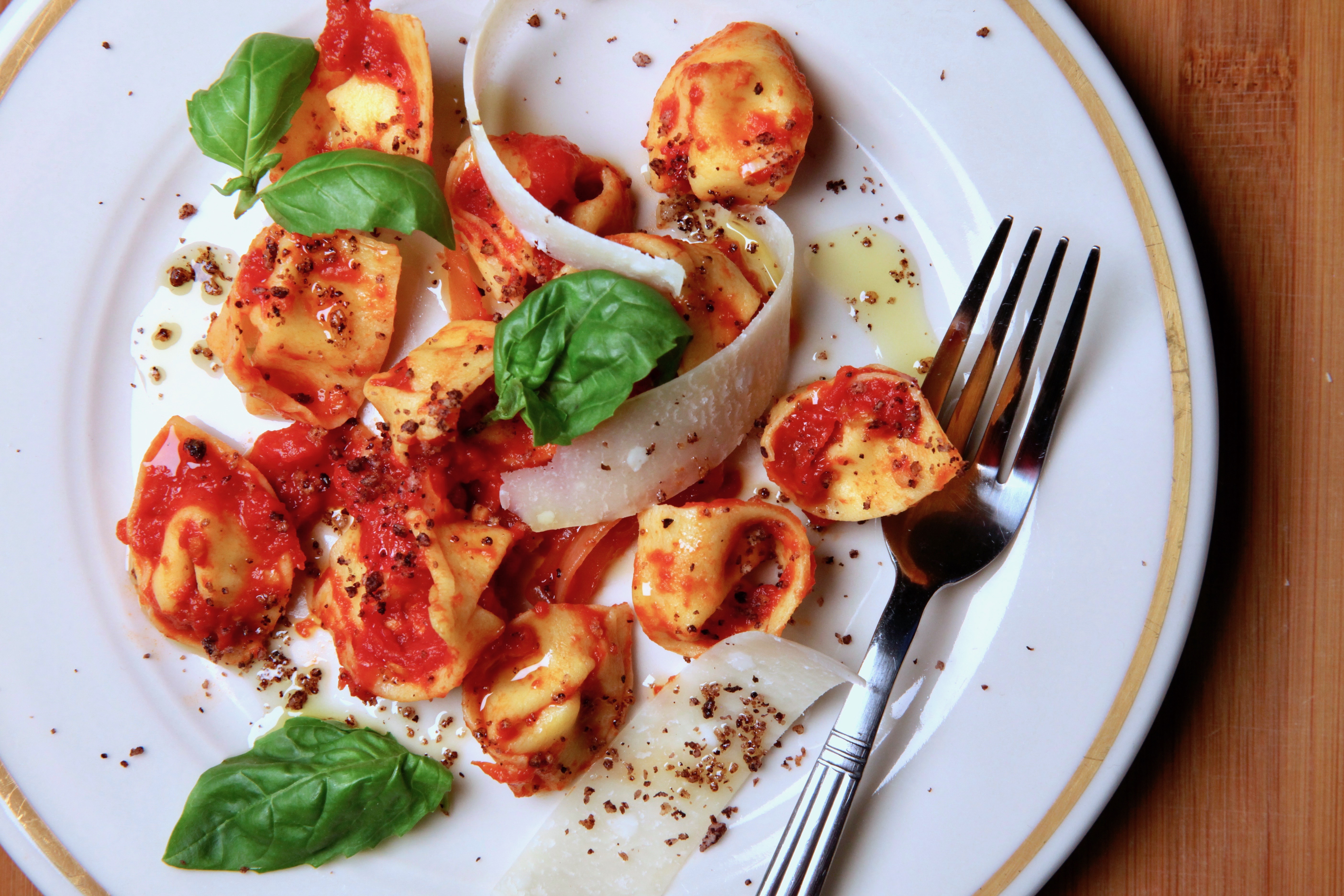 Homemade Ricotta Tortellini with Marinara Recipe