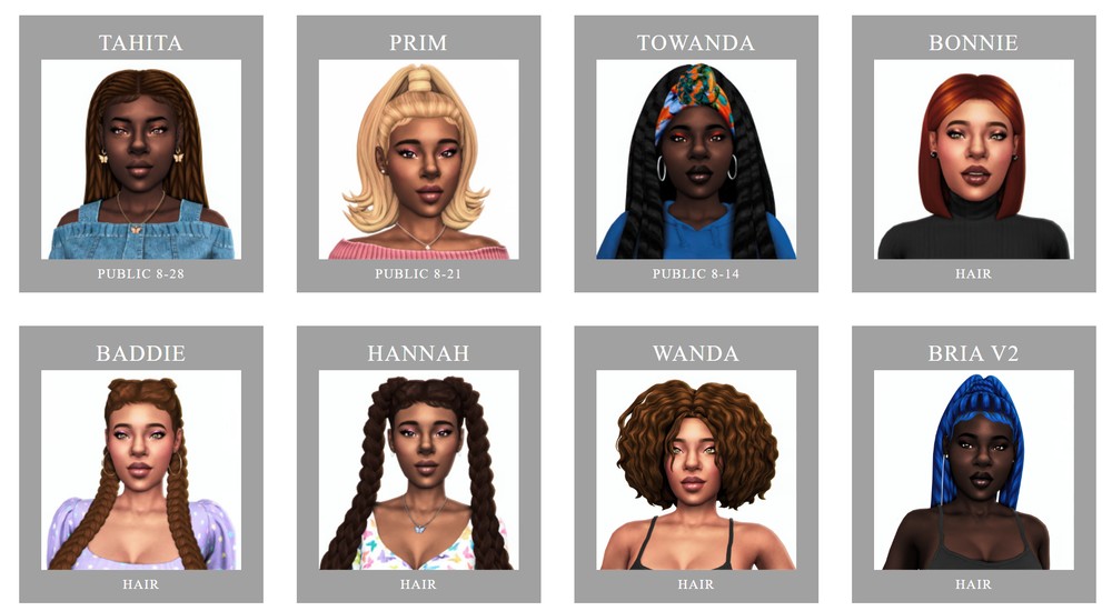 Sims 4 Black Female Custom-made Hair Styles