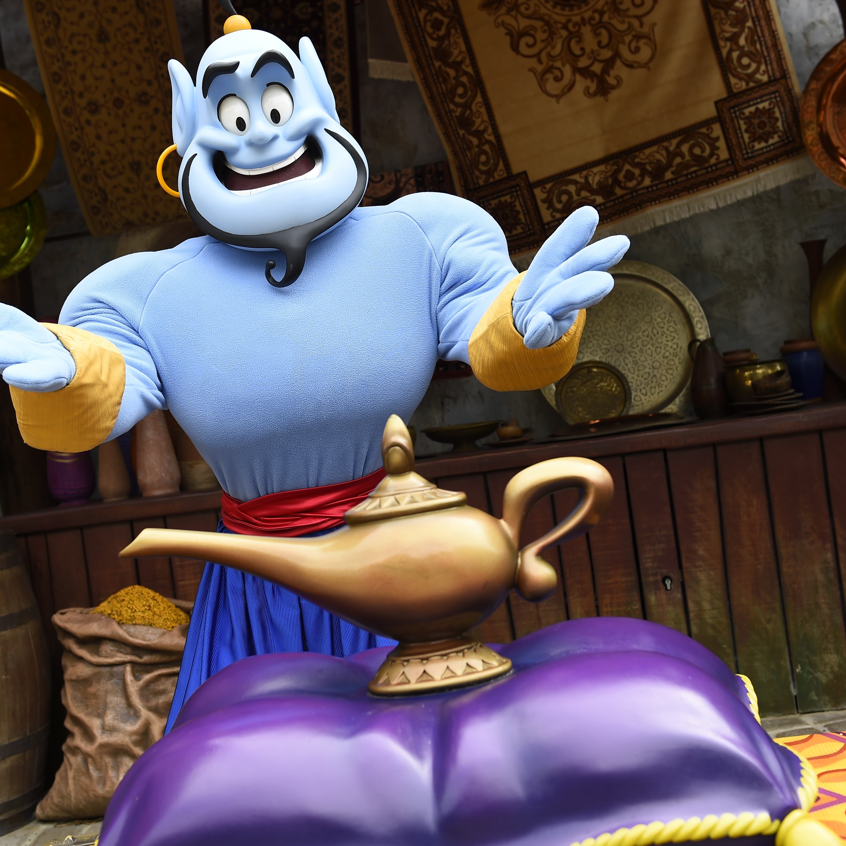 Aladdin Surprised Genie Jaw Drop. 