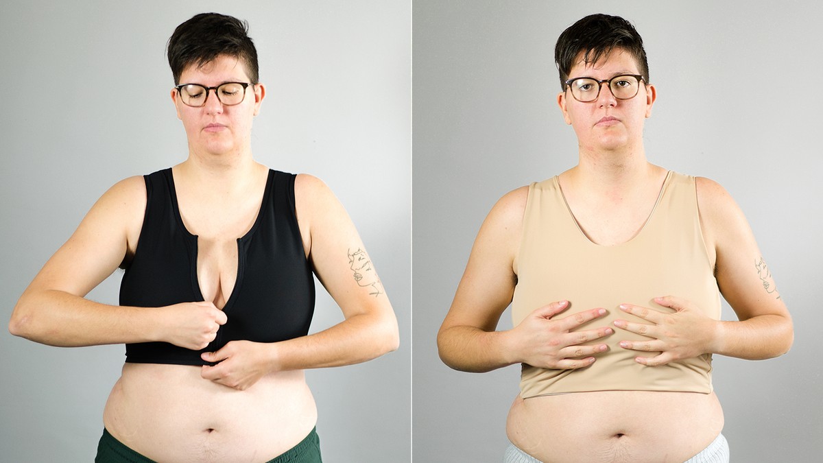  Chest Binder For Large Breasts Binder Trans Binder Bra  Transgender FTM For Women Black